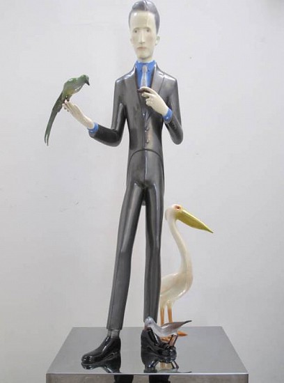YU FAN, MARCEL DUCHAMP WITH BIRDS 4/6
painted bronze