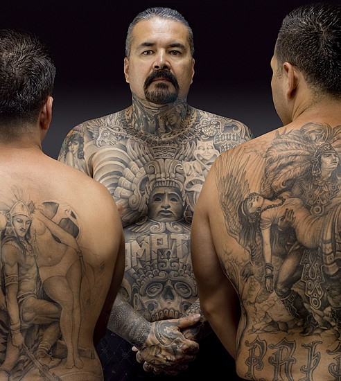 ERIC SCHWARTZ, DAVID OROPEZA AND TWO OF HIS SONS, COMPTON, CA 1/3
pigment print on canvas