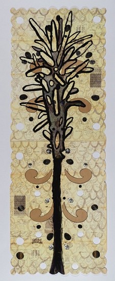ANA MARIA HERNANDO, DARLINGTONIA CALIFORNICA
acrylic and collage on lithograph with cut-outs