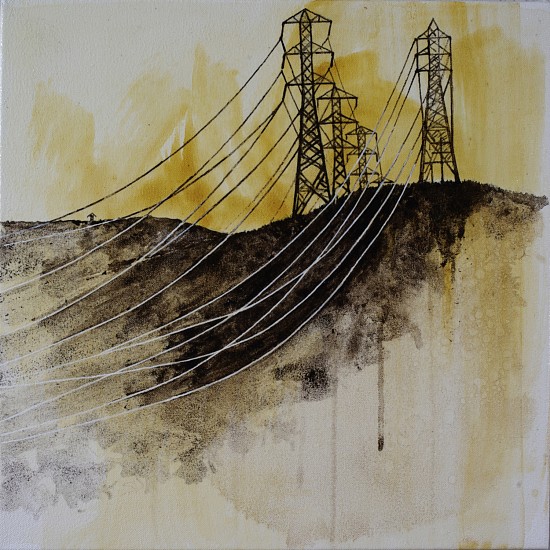 KAREN KITCHEL, ENERGY STUDY #14
asphalt emulsion, mixed media, shellac on canvas