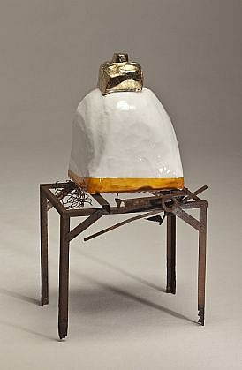 DAVID KIMBALL ANDERSON, "CLEAN FIRE" STUPA
steel, fiberglass, paint, metal composition leaf