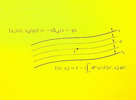 BERNAR VENET, 5y-
A.P. 1/4 "Formulae Yellow"
silkscreen