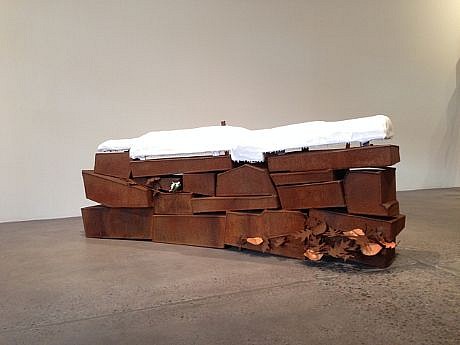 DAVID KIMBALL ANDERSON, LITTLE VILLAGE, WALL AND SNOW
steel, painted steel and fiberglass