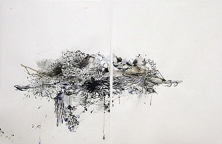 REED DANZIGER, AN INDETERMINATE ORDER #6
watercolor, gouache, graphite and silkscreen on paper