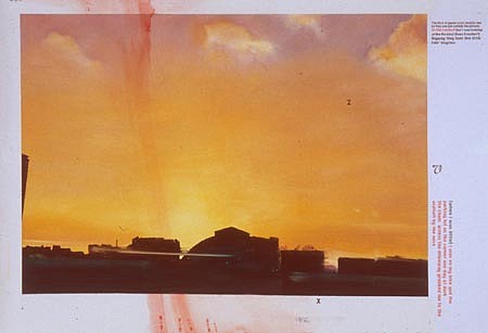 JACK BALAS, Flock of Geese, London
oil on paper w/ inlaid digital text
