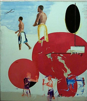 JACK BALAS, We Try to Fit In
oil, enamel & ink on canvas