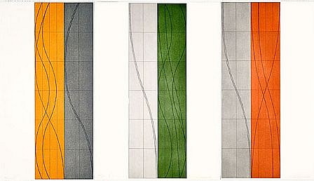 ROBERT MANGOLD, DOUBLE COLUMN A, B AND C 3/40
soft ground and aquatint etching