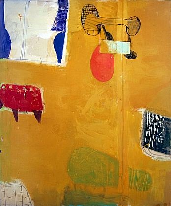 GARY KOMARIN, HER DUTCH SHOES TREATED HER WELL
oil and mixed media on canvas