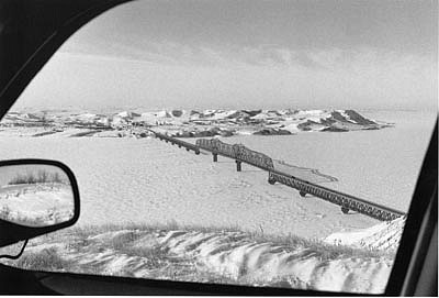 CHUCK FORSMAN, Across the wide Missouri, Fort Bertold Indian Reservation, North Dakota
black & white photograph
