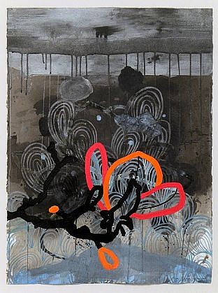 ANA MARIA HERNANDO, MÁS NOCHE, MÁS FUEGO (MORE NIGHT, MORE FIRE)
acrylic and acrylic ink on paper