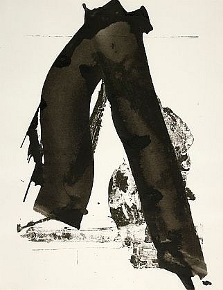 ROBERT MOTHERWELL, I.H. SERIES No. 19
ink over lithograph on paper