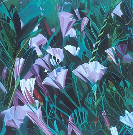 KAREN KITCHEL, Field Bindweed #5
oil on wood