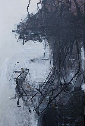 TOM LIEBER, BLACK/WHITE REACH II
oil on canvas