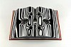 TERRY MAKER, BLACK AND WHITE STRIPED BOOK
resin and mixed media