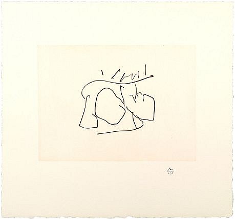 ROBERT MOTHERWELL, MAY LINEN SUITE #1
etching on Twinrocker May Linen paper