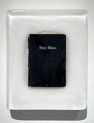 JOHN MCENROE, HOLY BIBLE
book and resin