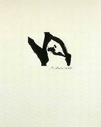 ROBERT MOTHERWELL, CALLIGRAPHIC STUDY II (CR 195) Ed. 30
lift-ground etching and aquatint