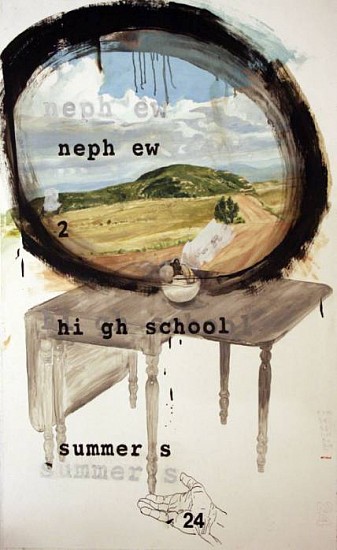 JACK BALAS, NEPHEW...SUMMERSframed
oil, enamel & pencil on paper