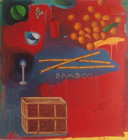 CHRISTOPHER PELLEY, Large Chinoiserie (Bamboo)
oil on linen