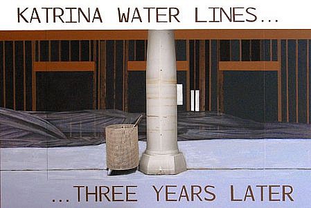 SARAH MCKENZIE, KATRINA WATER LINES
archival pigment print photo and acrylic on gator board