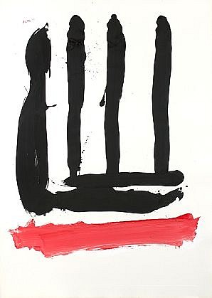 ROBERT MOTHERWELL, UNTITLED (OPEN)
acrylic and screenprint on paper