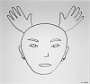 TOM NUSSBAUM, HEAD WITH TWO HANDS (LINDA)
india ink on paper