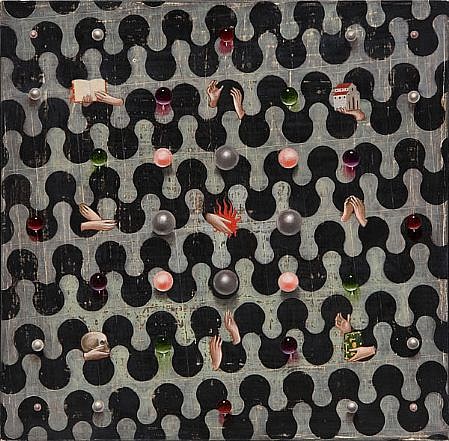 ANNE CONNELL, ORDONNANCE, WITH DEVICES
oil on panel