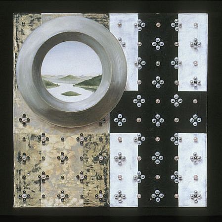 ANNE CONNELL, PARTED PER PALE
oil on panel