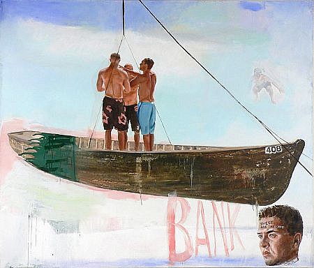 JACK BALAS, BANK
oil on canvas over panel