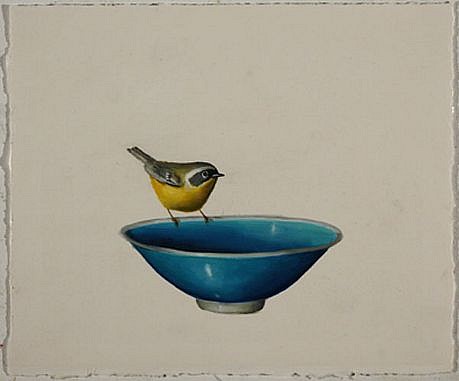 DAVID KROLL, UNTITLED (BLUE BOWL)
oil on paper