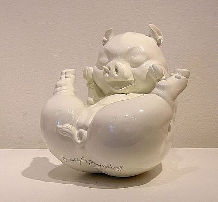 CHEN WENLING, HAPPY LIFE #4 PIGLETS #3
bronze