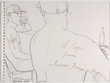 JACK BALAS, HNL O7 #64 JAMES JONES
ink on paper