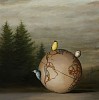 DAVID KROLL, GLOBE AND THREE BIRDS
oil on linen