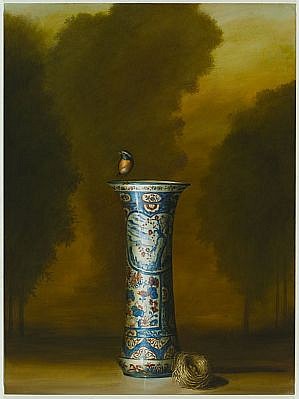 DAVID KROLL, VASE AND NEST
oil on linen