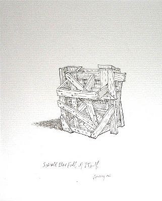 BRUCE LOWNEY, SMALL BOX FULL OF ITSELF
pen and ink