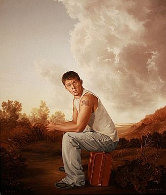 WES HEMPEL, STUDY FOR DELAY
oil on canvas