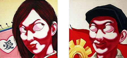 ZHAO BO, FRAGMENT SERIES 2 Diptych  (23+24)
oil on canvas