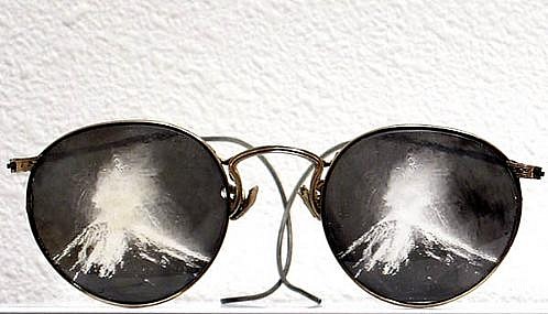 GARY EMRICH, UNTITLED (Volcano Glasses)
photo emulsion transfer / eyeglasses