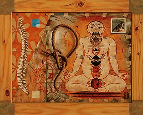 JERRY KUNKEL, Chakras
oil on canvas