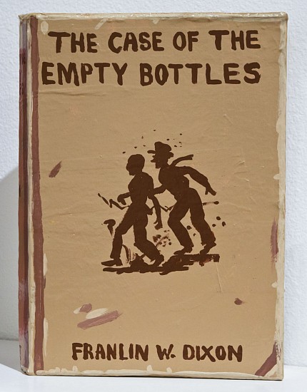 JEAN LOWE, THE CASE OF THE EMPTY BOTTLES
enamel on papier mache