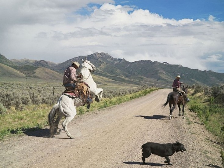 LUCAS FOGLIA, FRONTCOUNTRY CASEY AND ROWDY HORSE TRAINING, 71 RANCH, DEETH, NEVADA  AP1
digital C-print on Fuji Crystal Archive paper