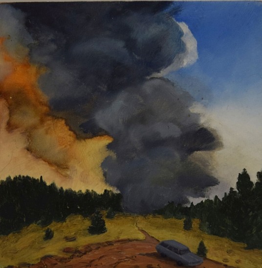 JIM CURSLEY, ARSON
oil on panel