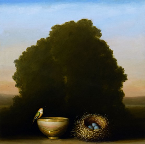 DAVID KROLL, BOWL AND NEST
oil on panel