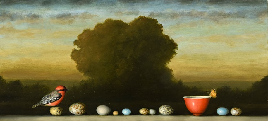 DAVID KROLL, TEN EGGS
oil on panel