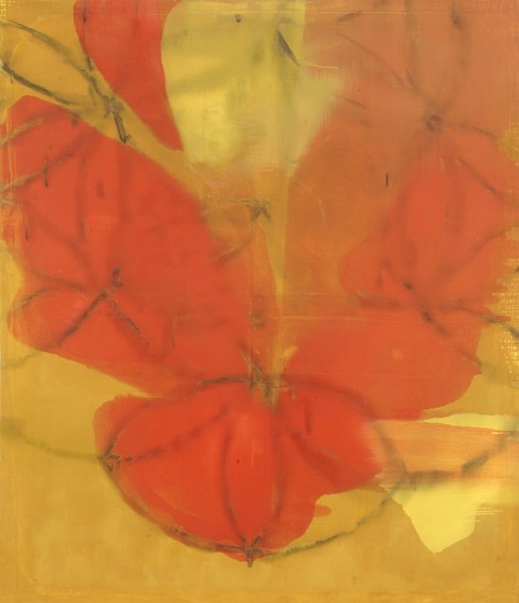 DIRK DE BRUYCKER, LIQUID FLOWER
asphalt, cobalt drier, gesso and oil on canvas