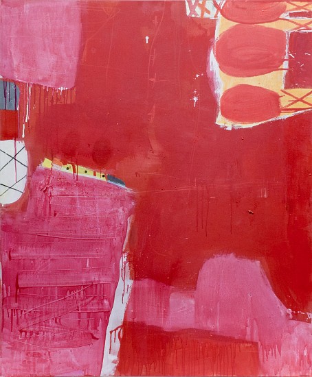 GARY KOMARIN, RUE MADAME IN RED No. 9
mixed media on canvas