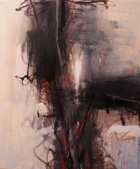 TOM LIEBER, RED BLACK DROP
oil on canvas