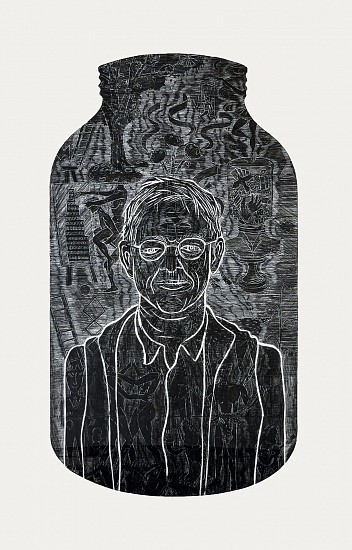 JOHN BUCK, SELF PORTRAIT
woodblock rubbing