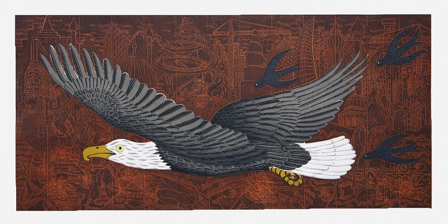 JOHN BUCK, WAR EAGLE Ed. 15
woodblock print