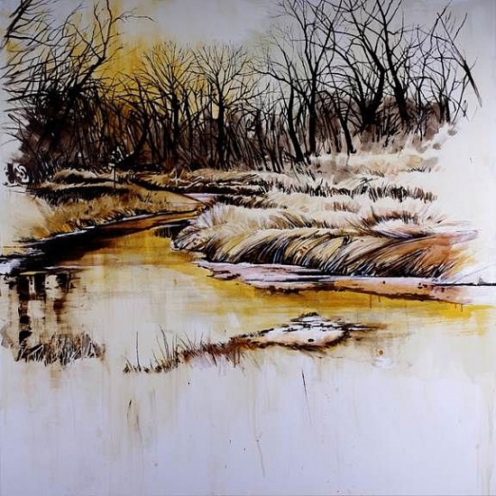 KAREN KITCHEL, WATERWAY #6 (CLEAR CREEK, POWDER RIVER BASIN)
asphalt emulsion, tar, wax powdered pigments, shellac on canvas